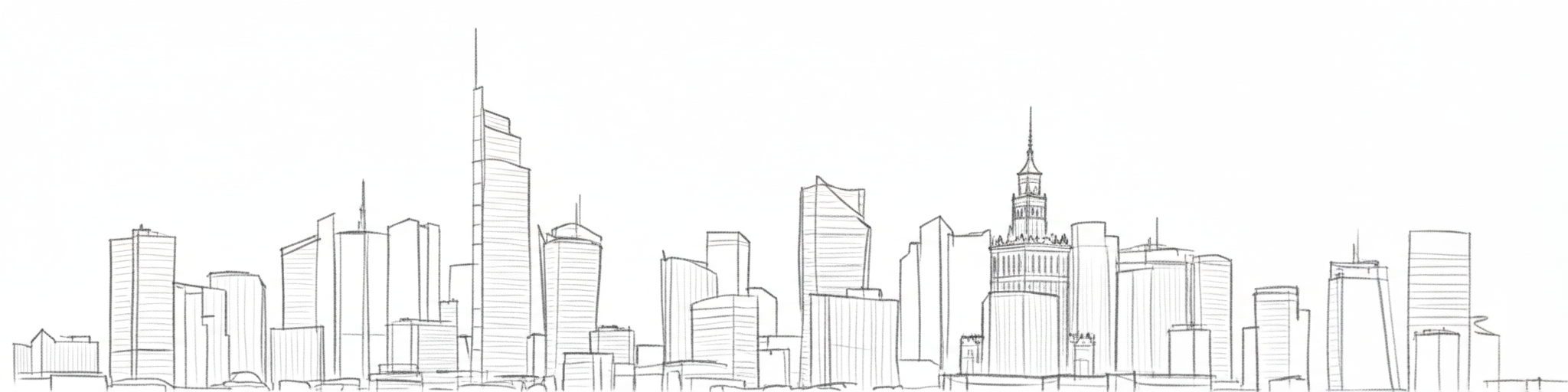 Panorama Warszawy - sylwetka miasta